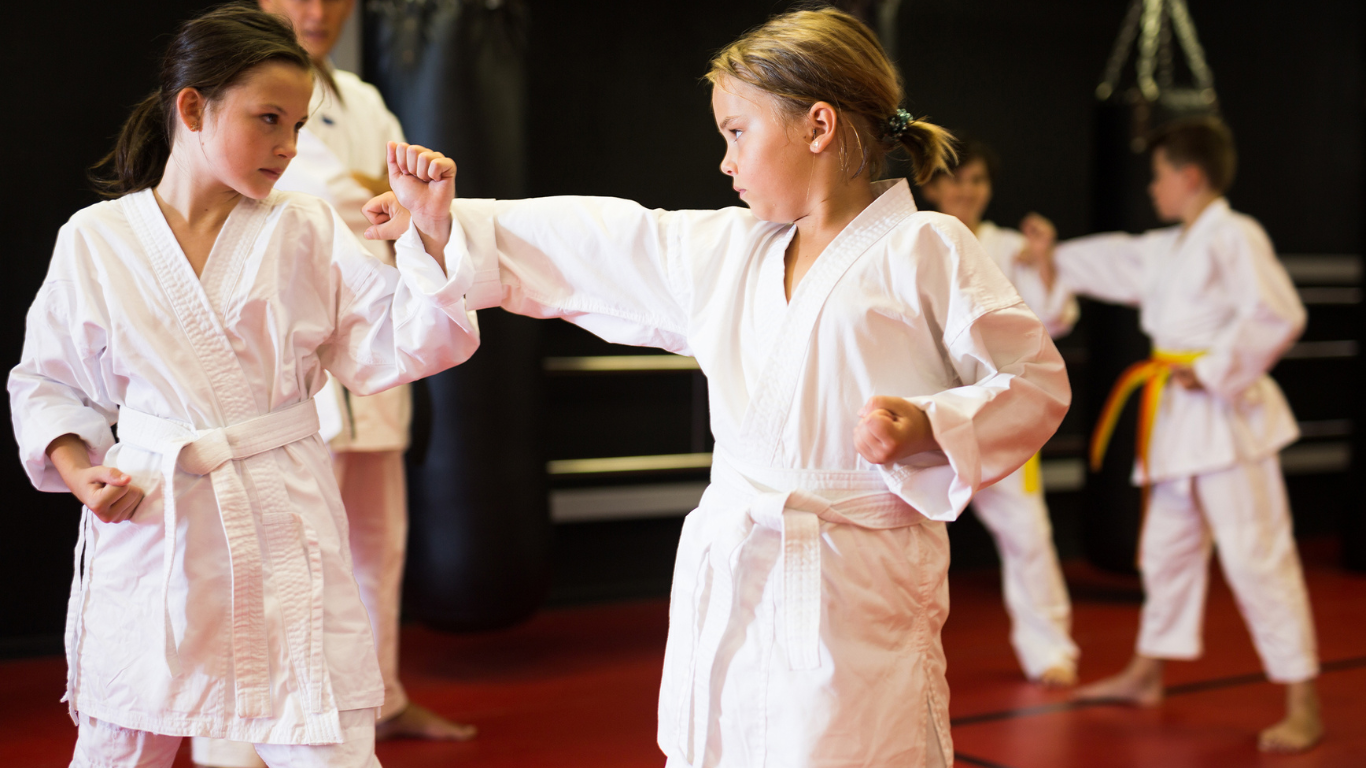 kids training karate white belt